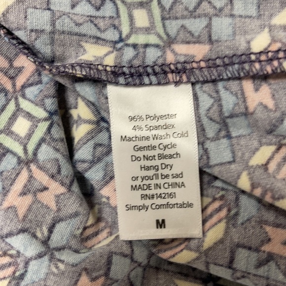 LuLaRoe New Blue Geometric Irma Medium NWT - Picture 7 of 9